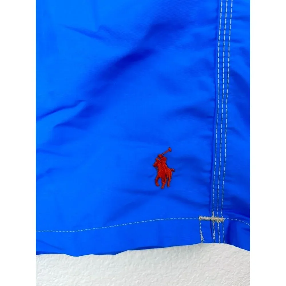 Polo Ralph Lauren men's 2XB classic jewel blue orange mesh lined swim trunks NWT
